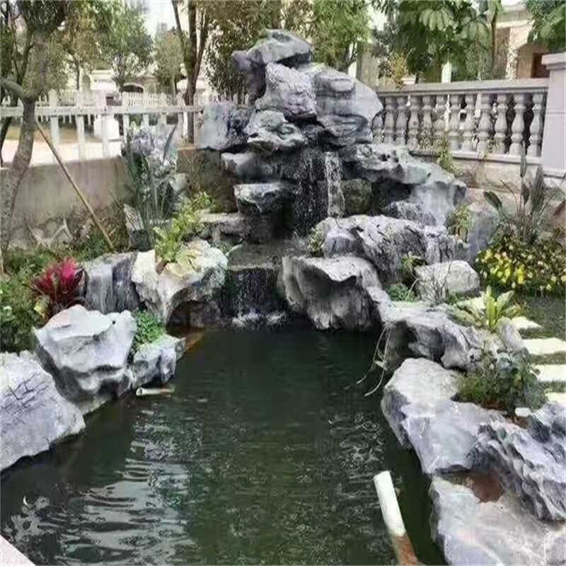 唐山庭院假山鱼池图片