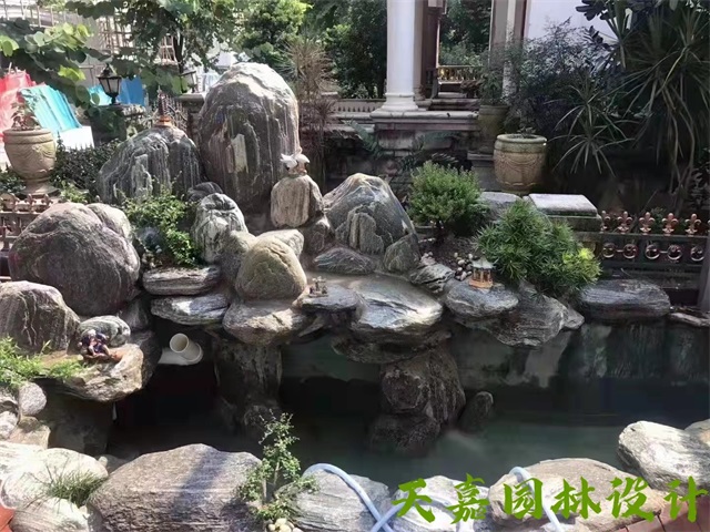 唐山假山流水喷泉鱼池制作